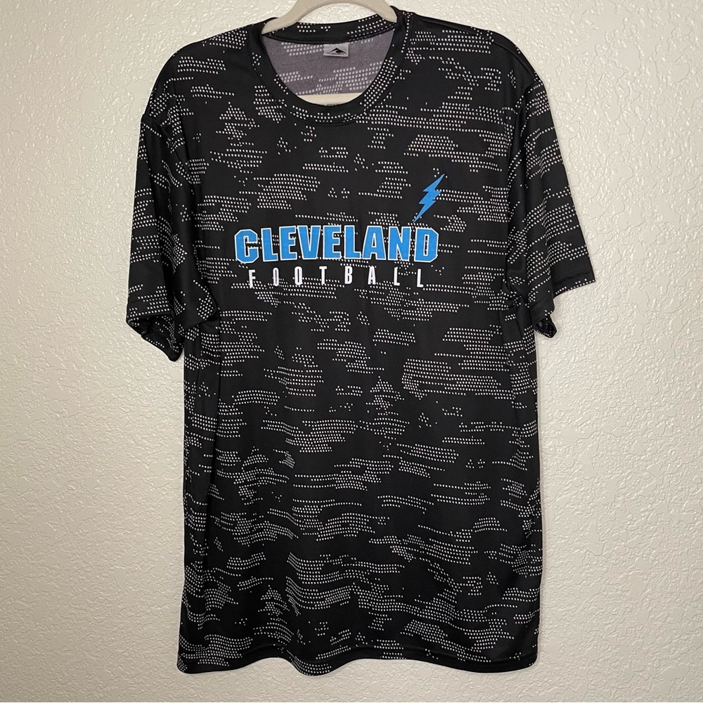 Augusta Sportswear Cleveland Football Shirt Men's XL Black Performance Graphic